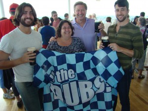 The Bosch family supporting the Dubs up in the Gravity Bar in the Guinness Storehouse....they won the game..