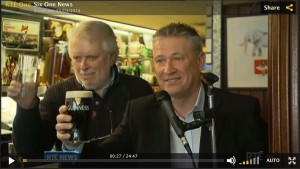 " A toast to Brendan" The Behan special makes the 6 o'clock news on RTE