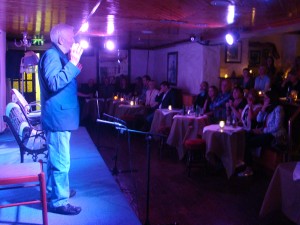 Vincent on stage Lower Deck "Ginny Joes" July 2011